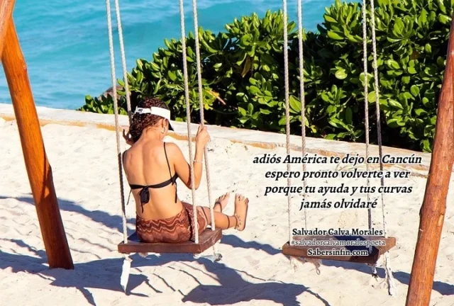 angel en Cancun poema de Salvador Calva Morales