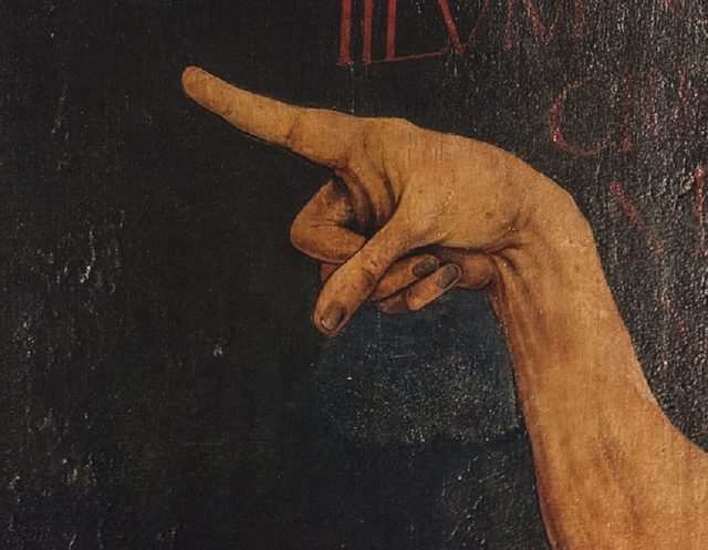 mano pintura señal