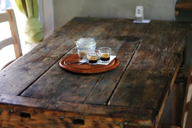 mesa café silla mesa rústica