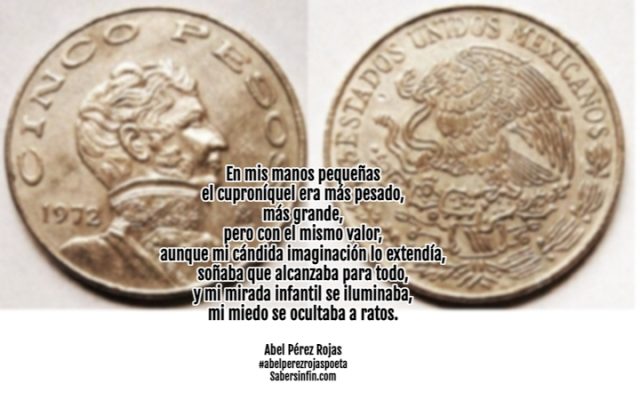 moneda_de_cinco_pesos_poema_de_Abel_Perez_Rojas