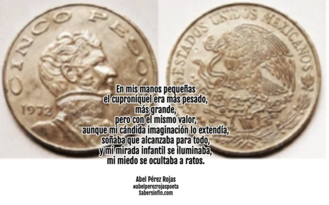 moneda_de_cinco_pesos_poema_de_Abel_Perez_Rojas