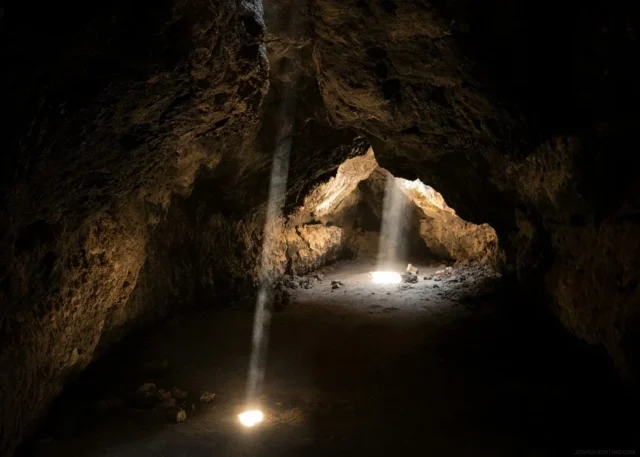 caverna rayo de luz