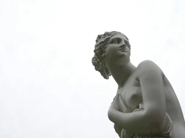 escultura en fondo blanco