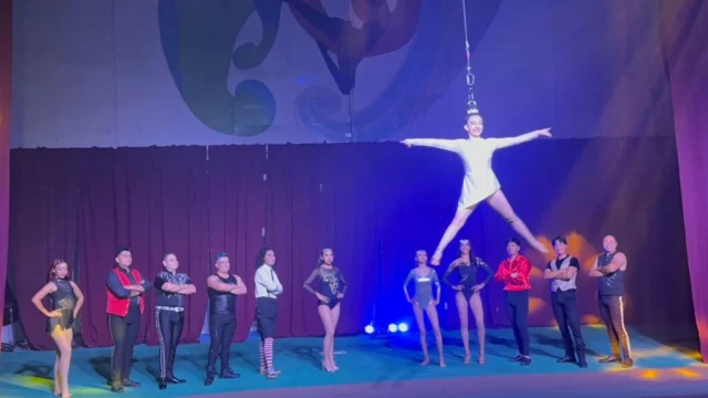 exhibición circense en honor a Hortensia Esqueda