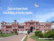 Charla con el grupo literario «Cuna de letras», de Necochea, Argentina