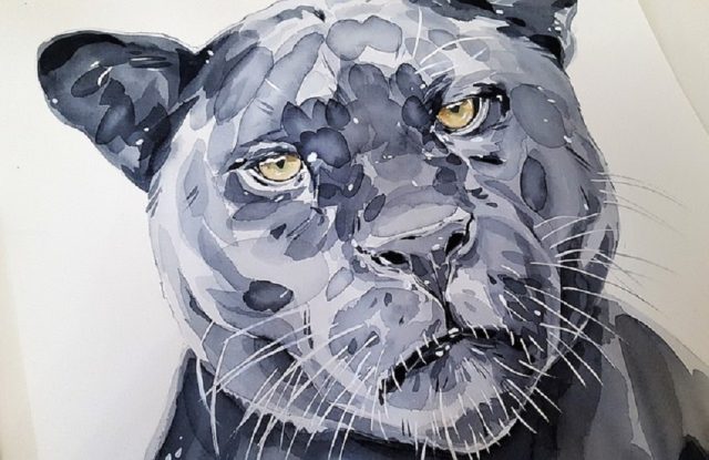 jaguar acuarela