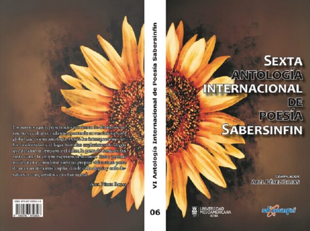 Portada de la VI Antología internacional de poesía Sabersinfin