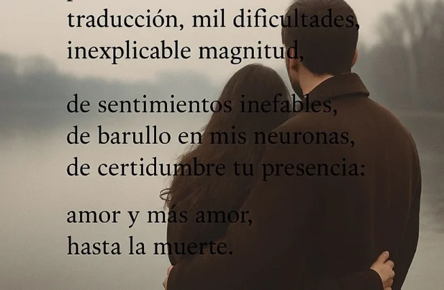 pareja viendo el firmamento atrás texto de poema