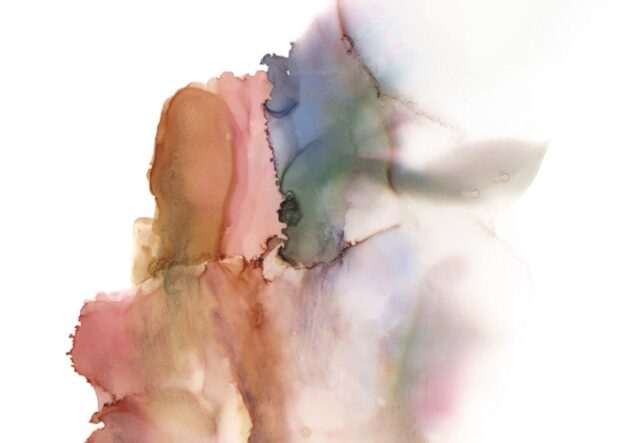 pintura abstracta acuarela claros rosas grises