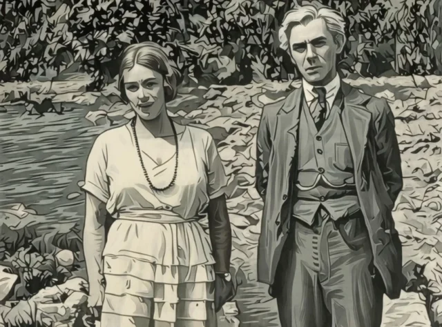 Dora Russell y Bertrand Russell