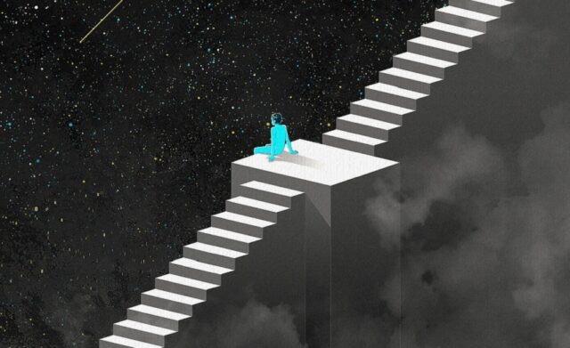 abstracto cielo universo escalera escalones