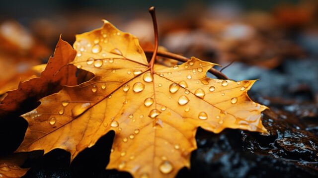 Hoja de otoño cayendo