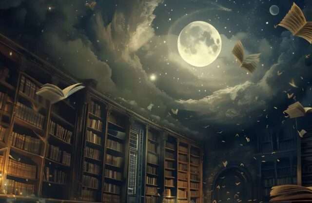 luna libros y nubes