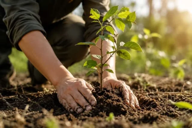 plantar un árbol naturaleza ecología tierra suelo