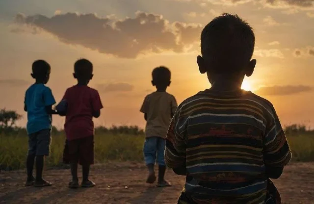 niños atardecer infancias desarollo