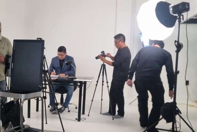 Abel Pérez Rojas en filmación