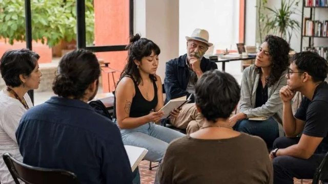 diálogo intergeneracional lectura poética mujer leyendo