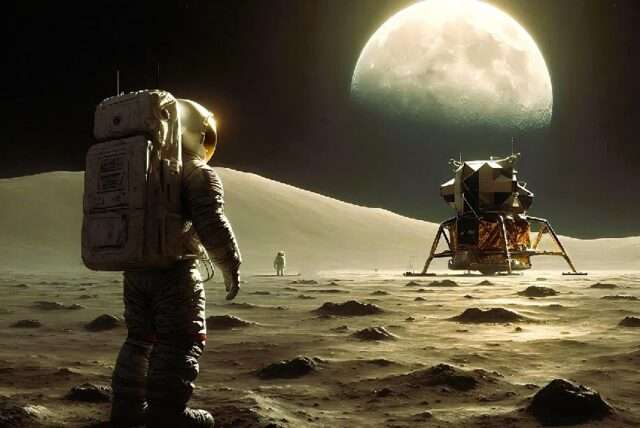luna viaje astronauta