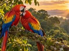 Guacamayas, eternos enamorados