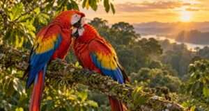 Guacamayas, eternos enamorados