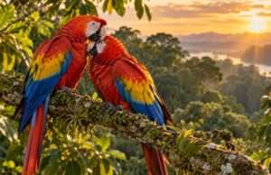 Guacamayas, eternos enamorados