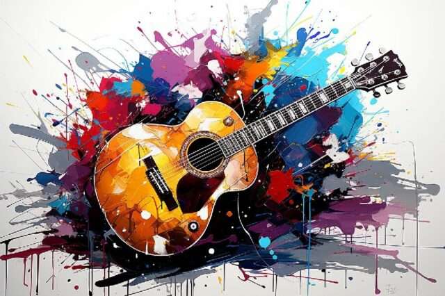 guitarra colores trova