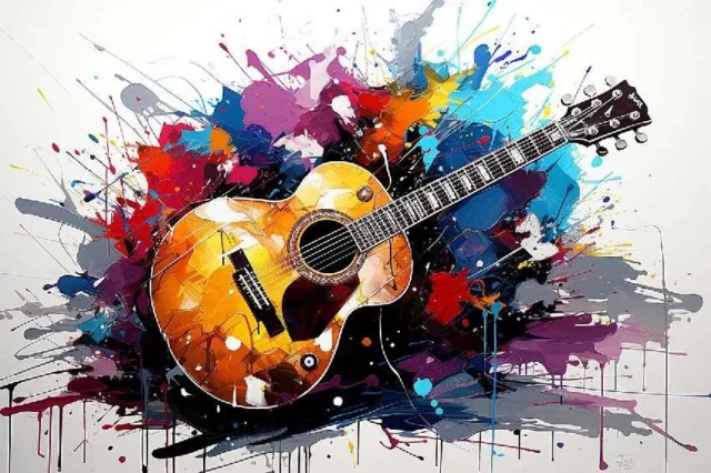 guitarra colores trova