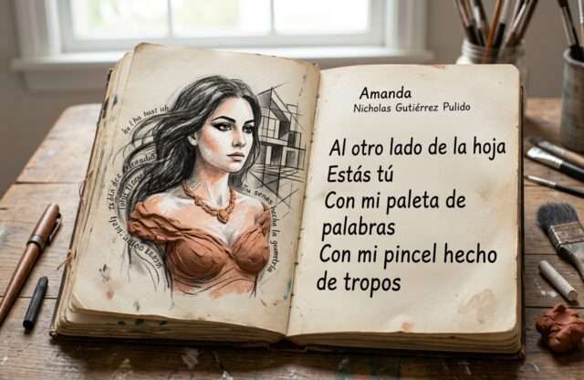 libro antiguo retrato jujer boligrafo dibujo