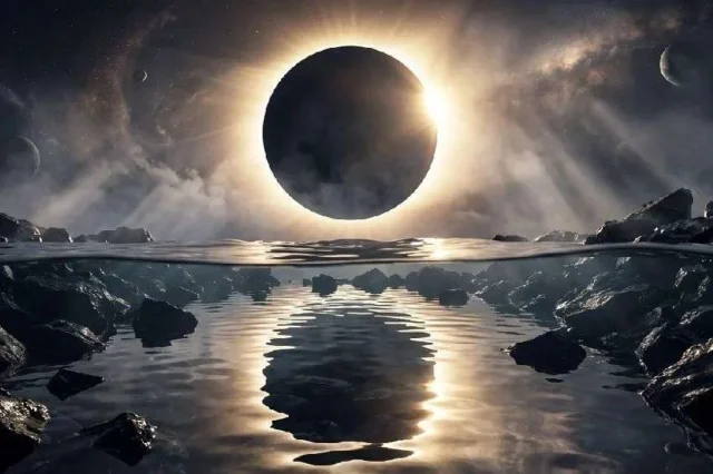 luz oscuridad luna eclipse
