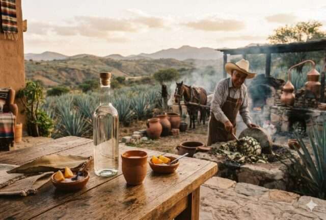 mezcal cocción agave