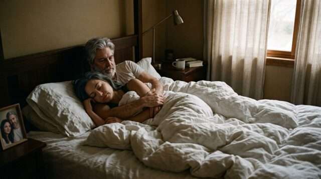 pareja alcoba cama amanecer amor hombre mujer