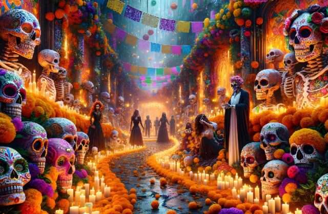 ofrenda muerte calaveras